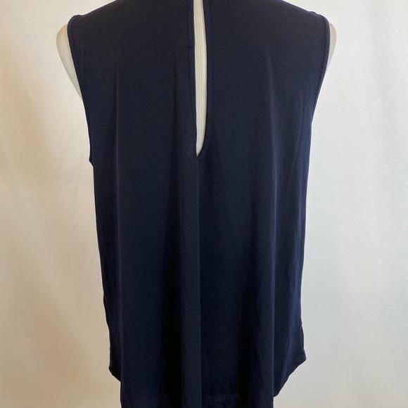 Jeweled Neckline Dark Navy Top New without tags - Picture 4 of 16